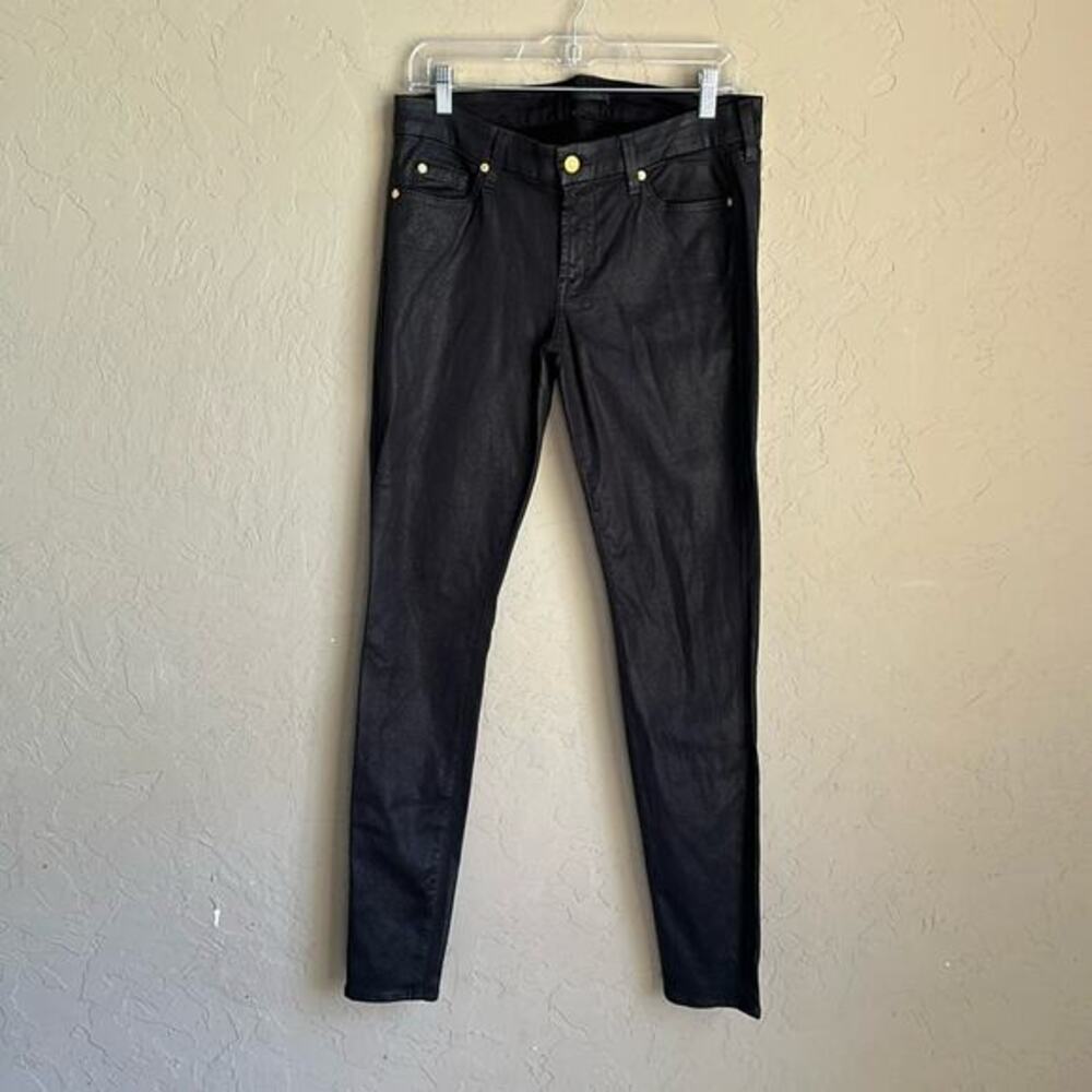 7 for all Manking shiny black skinny pant size‎ 32